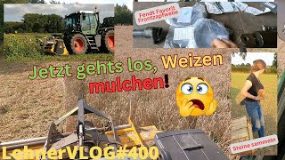 LohnerVLOG400 WeizenBlühstreifen mulchen I Fendt Favorit Frontzapfwellefehler I Steine sammeln [upl. by Ttergram658]