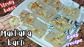 Makhana burfi  Best amp Cheap kaju katli Alternative cookwithma21 recipe sweet makhanabarfi [upl. by Hploda]