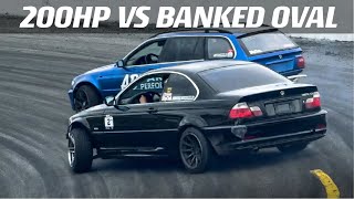 DRIFTING A BANKED TRACK WITH 200HP  Sunset Speedway Vlog [upl. by Ehrsam133]