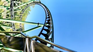 Freischütz CRAZY INTENSE Roller Coaster 4K POV  Bayern Park Germany No Copyright [upl. by Lindsay]