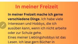 In meiner Freizeit b1 Deutsch lernen deutschlernen [upl. by Lettig]