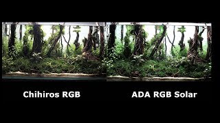 ADA RGB Solar Vs Chihiros RGB Review  Aquascape lighting [upl. by Sitruk]