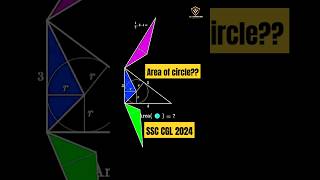 area of the circle ⭕ inside the triangle 📐 maths ssccgl ytshorts [upl. by Lenahc]