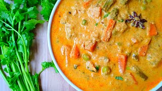 Saravana Bhavan Vegetable Korma Recipe  Vegetable Kurma Recipe  Korma Recipe for Lockdown [upl. by Erodavlas]