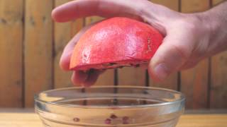 Deseed a pomegranate in 10 Seconds using a wooden spoon [upl. by Oluas189]