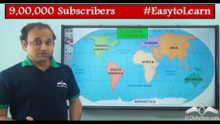 Oceans and Continents  World Map  Names  Class 4  CBSE  NCERT  ICSE [upl. by Samaj654]