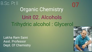 Alcohols Trihydric alcohol  Glycerol 07 [upl. by Marelya768]