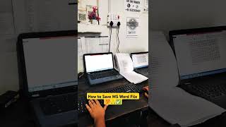 how to save MS Word file in MS Word youtubeshorts shorts msword computer computertricks viral [upl. by Alym]