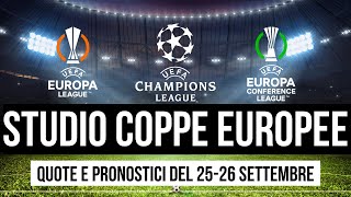 Studio Europa League tutti i pronostici sulla prima giornata [upl. by Hanahs716]