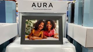 Aura Frames Carver WiFi Digital Photo Frame Review [upl. by Yeoz338]