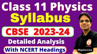 CBSE Syllabus 202324 Class 11  Class 11 Physics Syllabus 202324  NCERT deleted Syllabus Class 11 [upl. by Yelak]