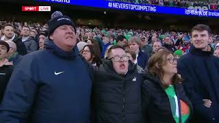 STEVIE SINGING IRELANDS CALL BEFORE ITALY MATCH INSPIRED THE IRISH TO SCORE 6 TRIES [upl. by Wailoo]