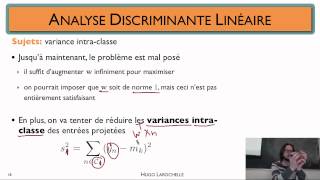 Apprentissage automatique 43  Classification linéaire  analyse discriminante linéaire [upl. by Mannuela843]