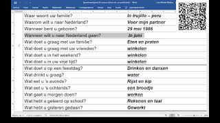 2024  Vraag–Antwoord Voorbeeldexamen Spreekvaardigheid A1  60 vragen  examenKNSNAAR NEDERLAND [upl. by Editha]