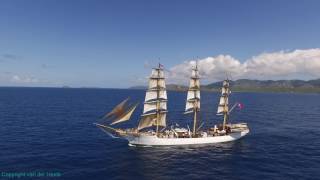 Tall Ship Danmark Sailing away from St Thomas [upl. by Augie732]