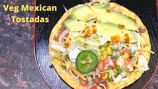 Tostadas Recipe  Mexican Tostadas  Vegetarian Tostadas Vegetarian Mexican Tostadas [upl. by Bautram]