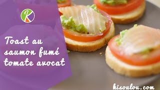 Toast apéritif saumon fumé tomate avocat recette inratable [upl. by Solraced930]