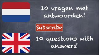 NT2 A0A2 2minute Dutch Conversation Beginner Friendly 10 questions and answers learndutch [upl. by Virginie]