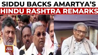 CM Siddu Backs Amartya Sens Hindu Rashtra Remarks  Always Said This Country Is For All Siddu [upl. by Emarie]