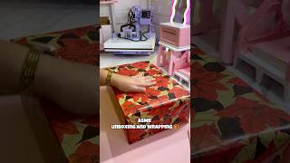 Is anyone else already wrapping Christmas gifts  🎁 asmr asmrunboxing unboxing unboxingvideos [upl. by Ylrahc]