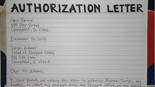 How To Write An Authorization Letter Step by Step Guide  Writing Practices [upl. by Pamella]