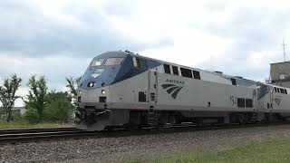 Amtrak 154 Leads Train 6 Princeton IL 61324 [upl. by Grindle]