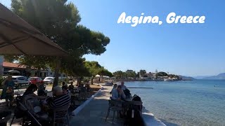 Aegina Greece Walking Tour August 2022 4K  UHD Walking Around Greece [upl. by La Verne]