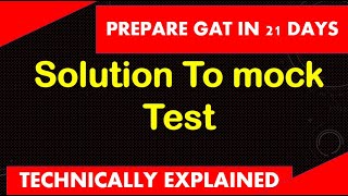 Prepare gat general in 21 days Solution to mock test [upl. by Doownyl]