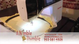 How to Machine Monogram and Quilt  A Nimble Thimble  Tyler TX [upl. by Inna]