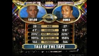 Jermaine Taylor vs Kassim Ouma  Berto vs Figueroa 12092006 Full fights [upl. by Lacefield]