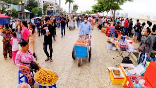 Amazing Bon Om Touk Cambodia Water Festival Biggest Boat Racing Event Best Street Food Tour [upl. by Araz68]