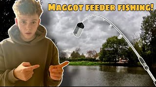 MAGGOT FEEDER FISHING on THE CANAL [upl. by Clapp]