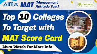 MBA MAT 2023  Top 10 Colleges To Target With MAT Score Card  Which College To Target  Watch Now [upl. by Assirrec]