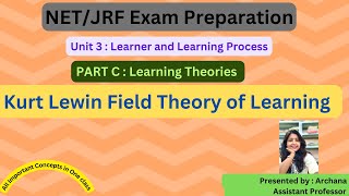 Kurt Lewin Field Theory  Kurt Lewin  Learning Theories  NETJRF  Education [upl. by Nylannej]