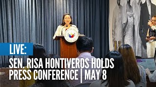 LIVE Sen Risa Hontiveros holds press conference  May 8 [upl. by Esimehc44]