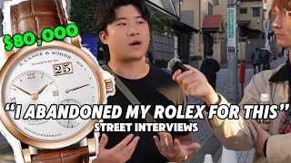 Asking Strangers about their Watches in Harajuku  Japan Street interview [upl. by Adelbert]