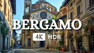 Bergamo Walking Tour A Captivating Walking Tour Experience  Beautiful City In Italy 4k [upl. by Elmer74]