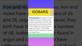 ISOBARS  Science [upl. by Hailat128]