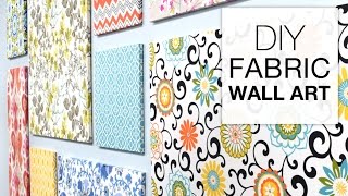 How to Make Fabric Wall Art  Easy DIY Tutorial [upl. by Eelyk]