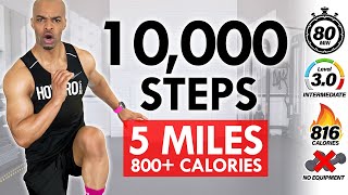 10000 Steps Indoor Walking Workout  Knee Friendly All Standing Low Impact Cardio BURN FAT [upl. by Ilsel]