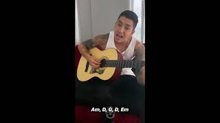 Andy Rivera enseña en la guitarra paso a paso de su cancion Prestamela ami [upl. by Gracia831]