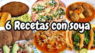 ✅️6 RECETAS FÁCILES Y ECONÓMICAS CON SOYA SIN CARNE parati pyf viral fyp [upl. by Coats]