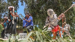 Proud Yolngu elder dances with his granddaughter  ABC News [upl. by Maryjane]