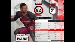 NBA 2K18 Roster update 28917 Dwayne Wade to Cavs [upl. by Amsed]