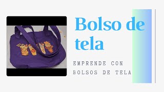 Como hacer bolsos de tela fácil y rápido 👜💕 [upl. by Matta]