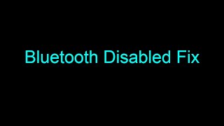 Bluetooth disabled on my computer fix [upl. by Goldarina351]