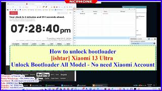 How to Unlock bootloader Xiaomi 13 13 Ultra Instantly  No need wait  No need account  NCPHONE [upl. by Adnirb87]