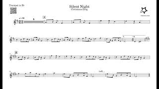 Silent Night EASY TRUMPET SHEET MUSIC Christmas Song [upl. by Denten]