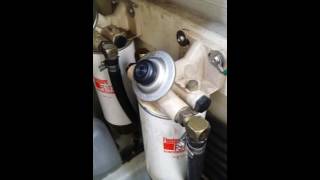 Diesel yacht priming fuel system racor r120p air in system plunger not pumping fuel [upl. by Nnahgem]