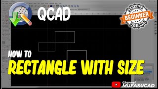 QCAD How To Rectangle With Size [upl. by Kinelski]